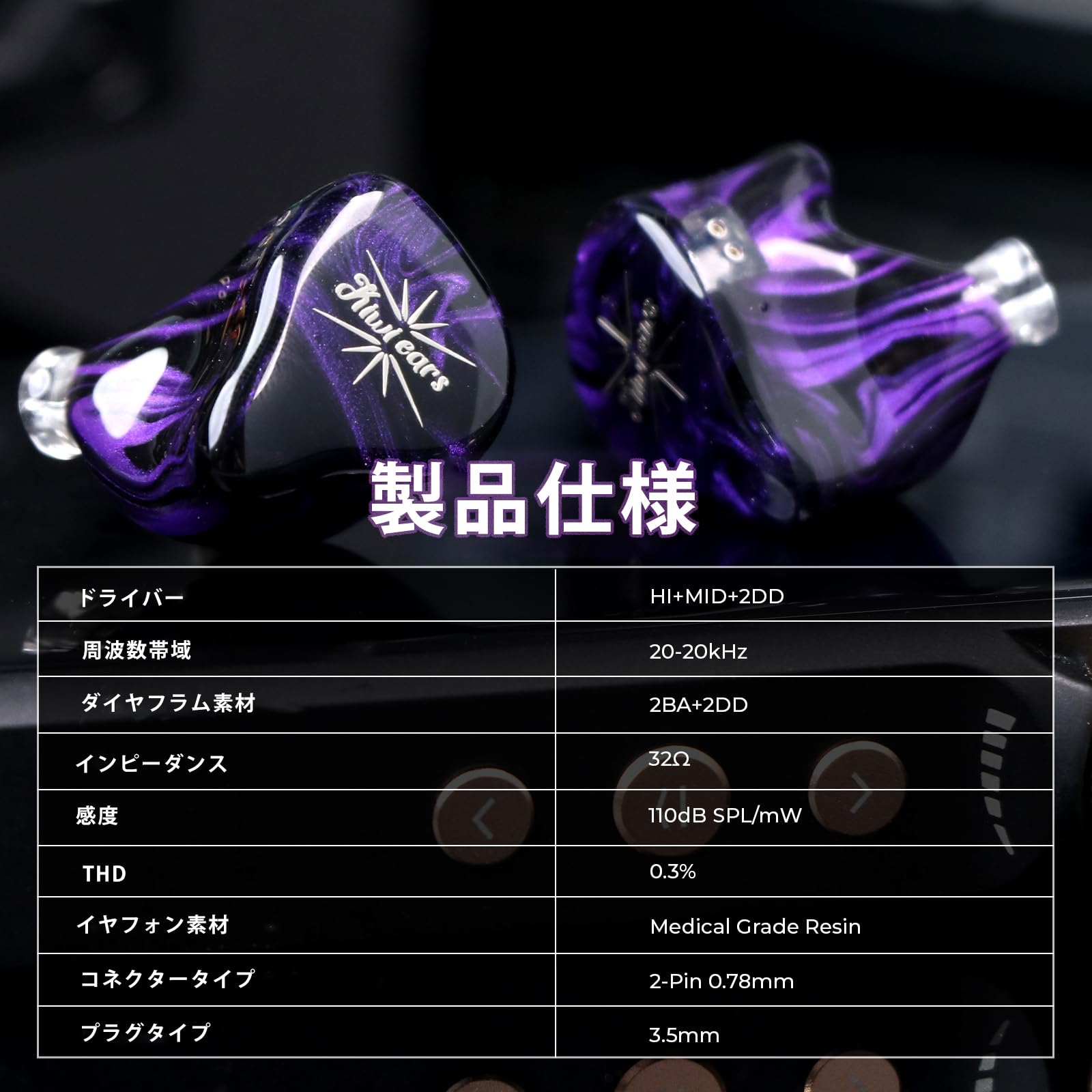 Amazon.co.jp: Linsoul Kiwi Ears Quartet 2DD+2BAハイブリッド型 有線