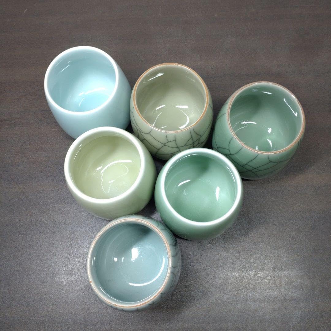 中国 龍泉窯 青磁 酒盃 V R6505 【公式通販】