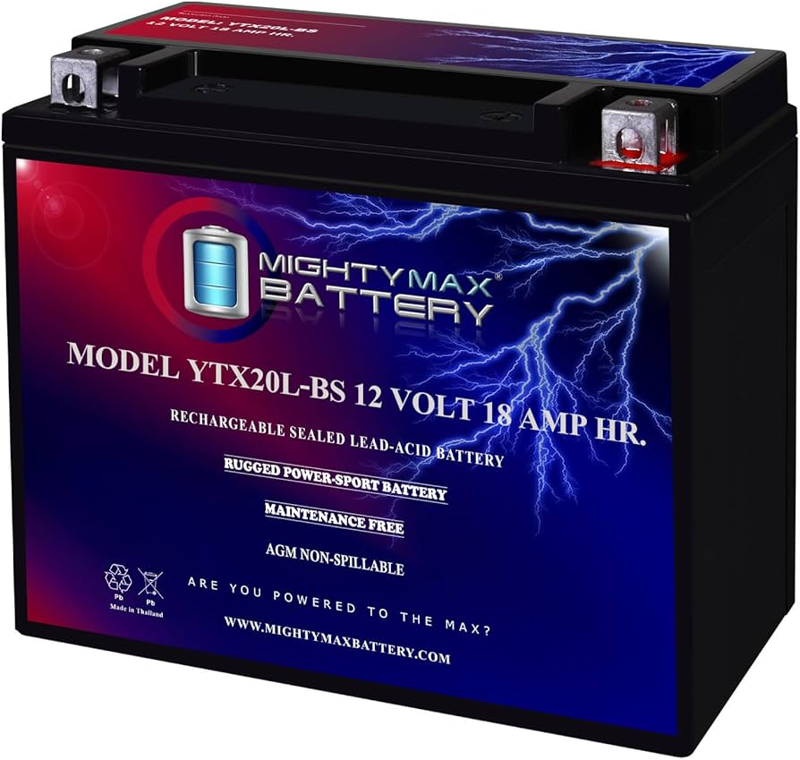 Amazon.com: Mighty Max Battery YTX20L-BS Replacement Battery for
