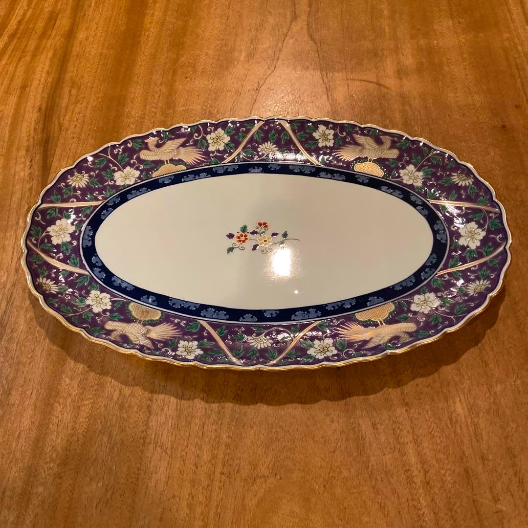 廣永窯 故坪島土平作 印花梅文喜久皿廣永窯 故坪島土平作 印花梅文喜久