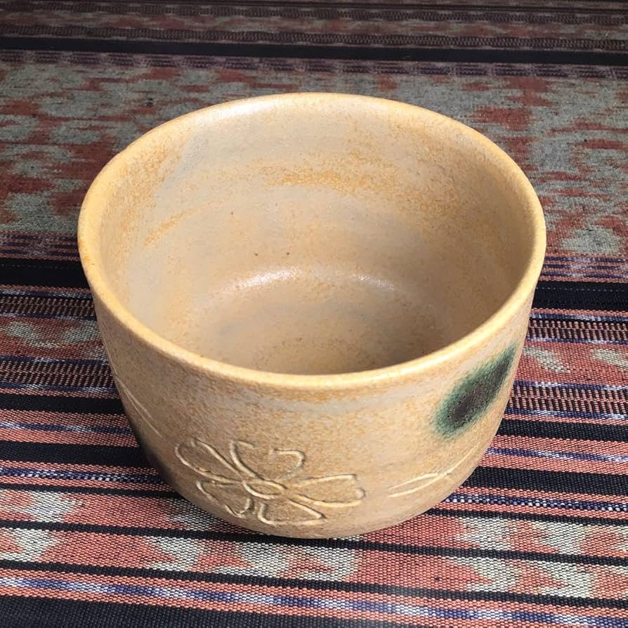 特注品黄瀬戸焼大竹窯小川勝弘抹茶茶碗