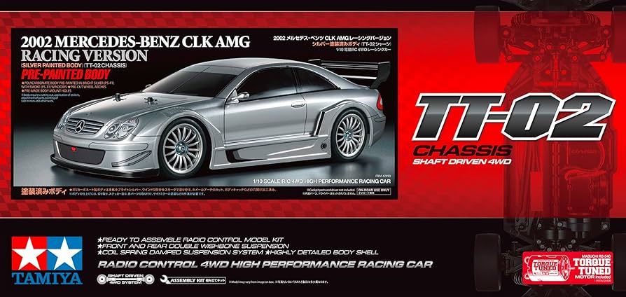 Amazon.com: TAMIYA 1/10 R/C 2002 Mercedes-Benz CLK AMG Racing