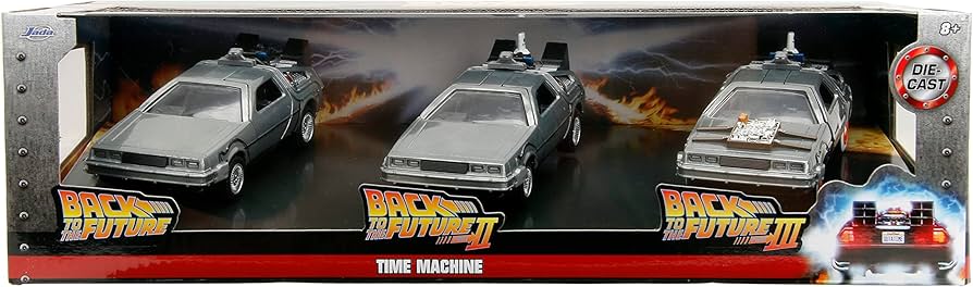 Amazon.com: Jada Back to The Future 1:32 Time Machine 3-Pack Die