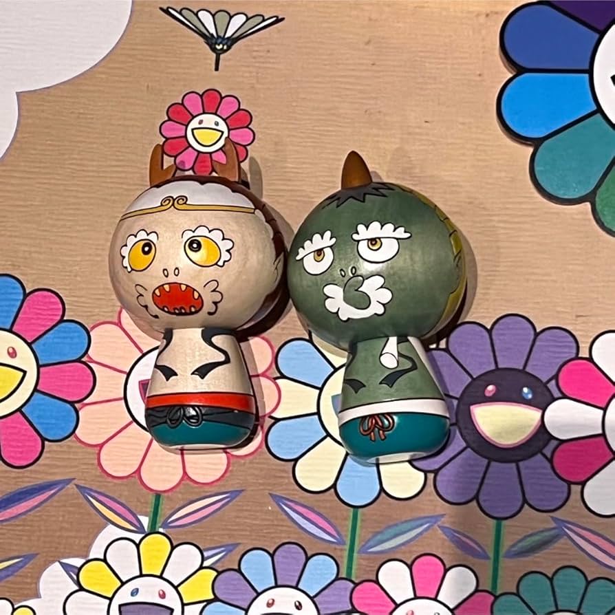 村上隆もののけ京都風神雷神こけし