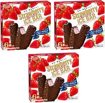 Amazon.co.jp: 明治 ストロベリーチョコレートアイスバー 47ml×6本 3個