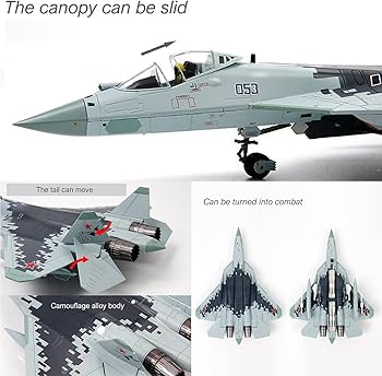 Amazon.co.jp: AZIZAT 1/72スケールロシア第5世代戦闘機SU-57取り外し