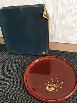 Amazon.co.jp: N キッチン雑貨会津 本金蒔絵 特選漆器 おぼん お盆 丸