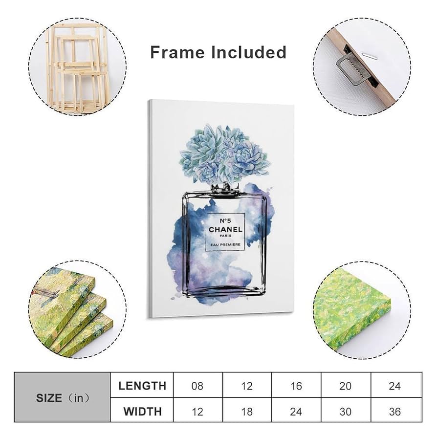 No.93木枠付きキャンバスアート ブランドアートポスター 香水 chance