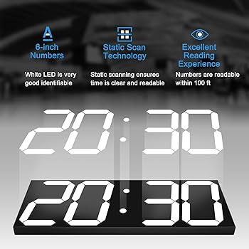 Amazon.com: CHKOSDA LED Large Digital Wall Clock, Oversize Wall