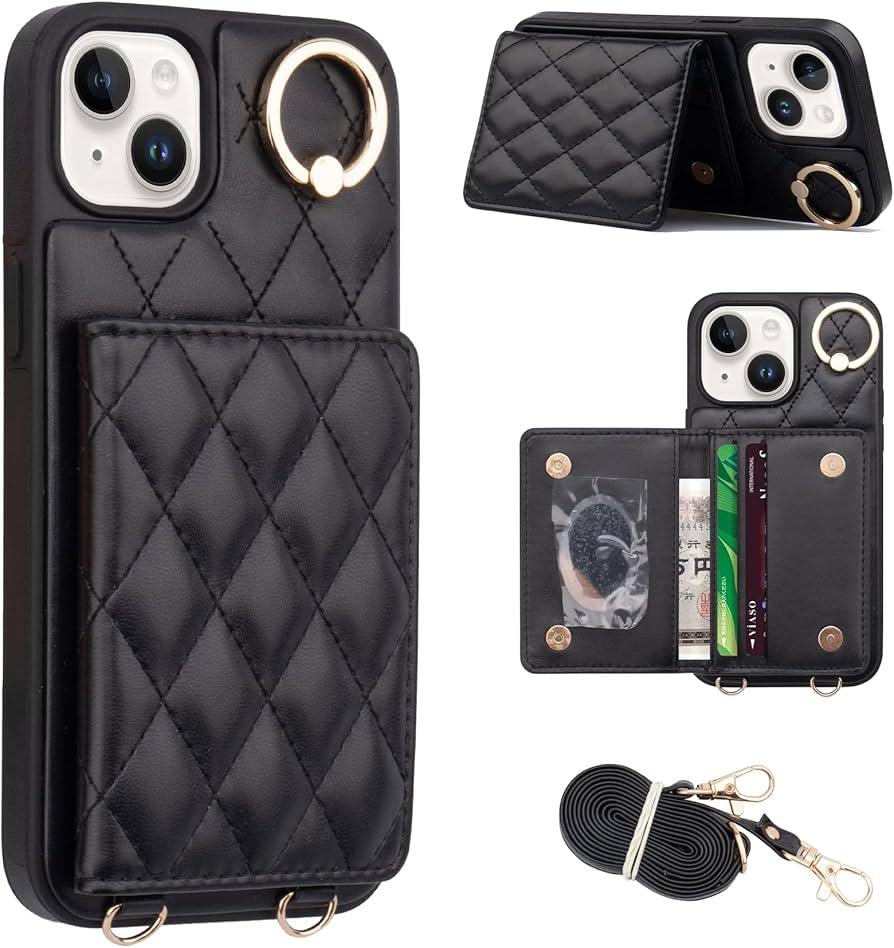 Amazon.co.jp: iPhone15 Plus ケース 手帳型 ショルダー ストラップ