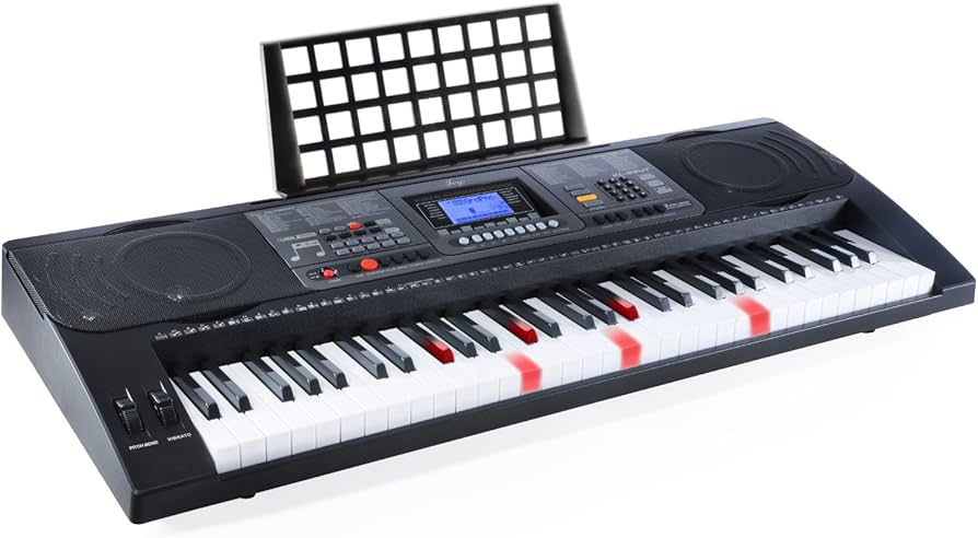 Amazon.com: Joy 61 Lighted Keys Keyboard with Touch Sensitive &USB