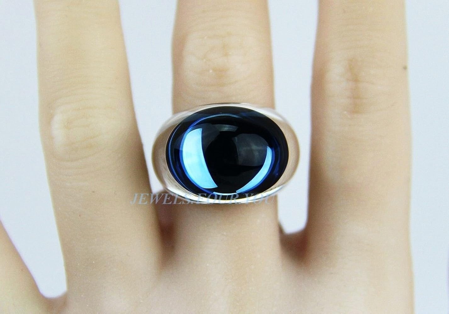 Baccarat❤️ガラスリング クリア アーク リング 虹色の輝き☆フランス