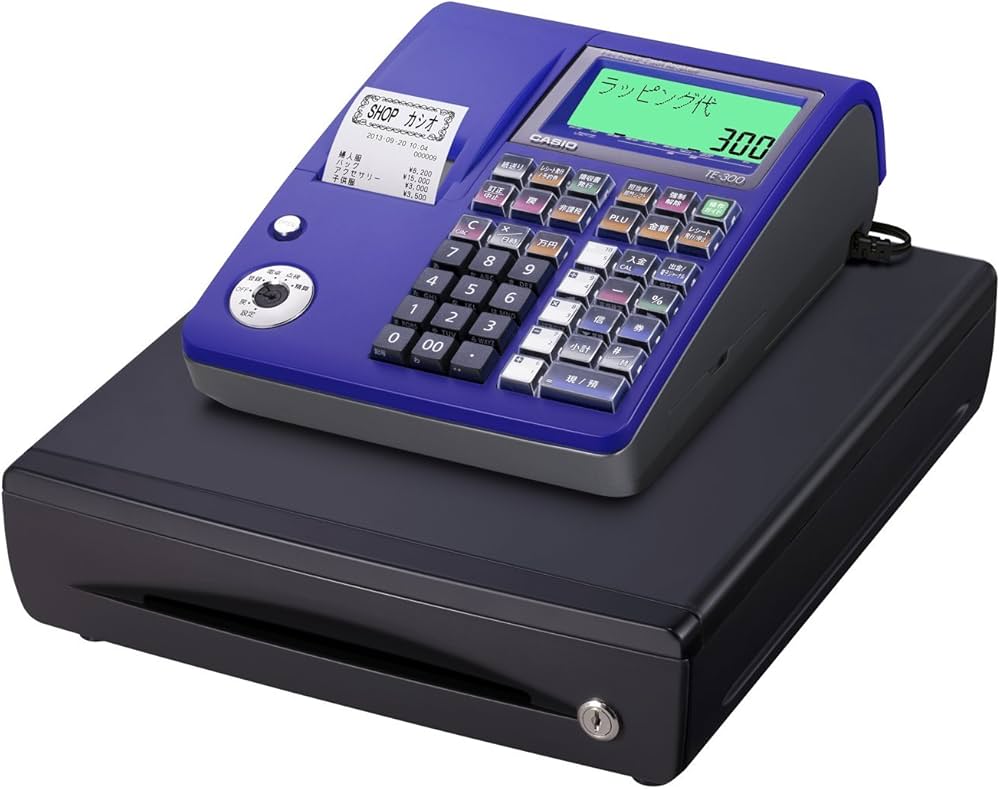 Amazon | CASIO カシオ計算機 レジスター 分離型 ブルー TE-300-BU