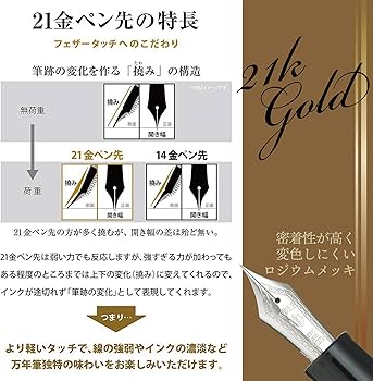 Amazon | セーラー万年筆 万年筆 プロフィット21 銀 ブラック 中細 11