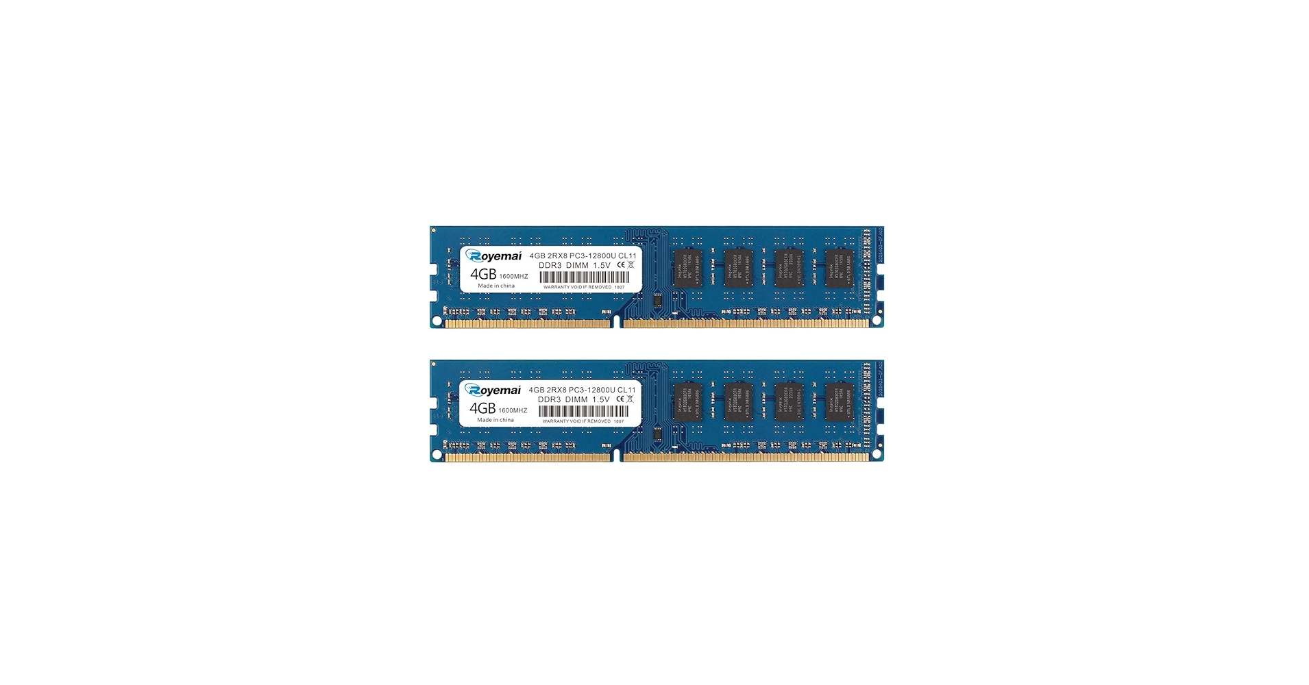 Amazon.com: 8GB Kit (2X4GB) DDR3 1600MHz PC3-12800U 4GB 2Rx8 240