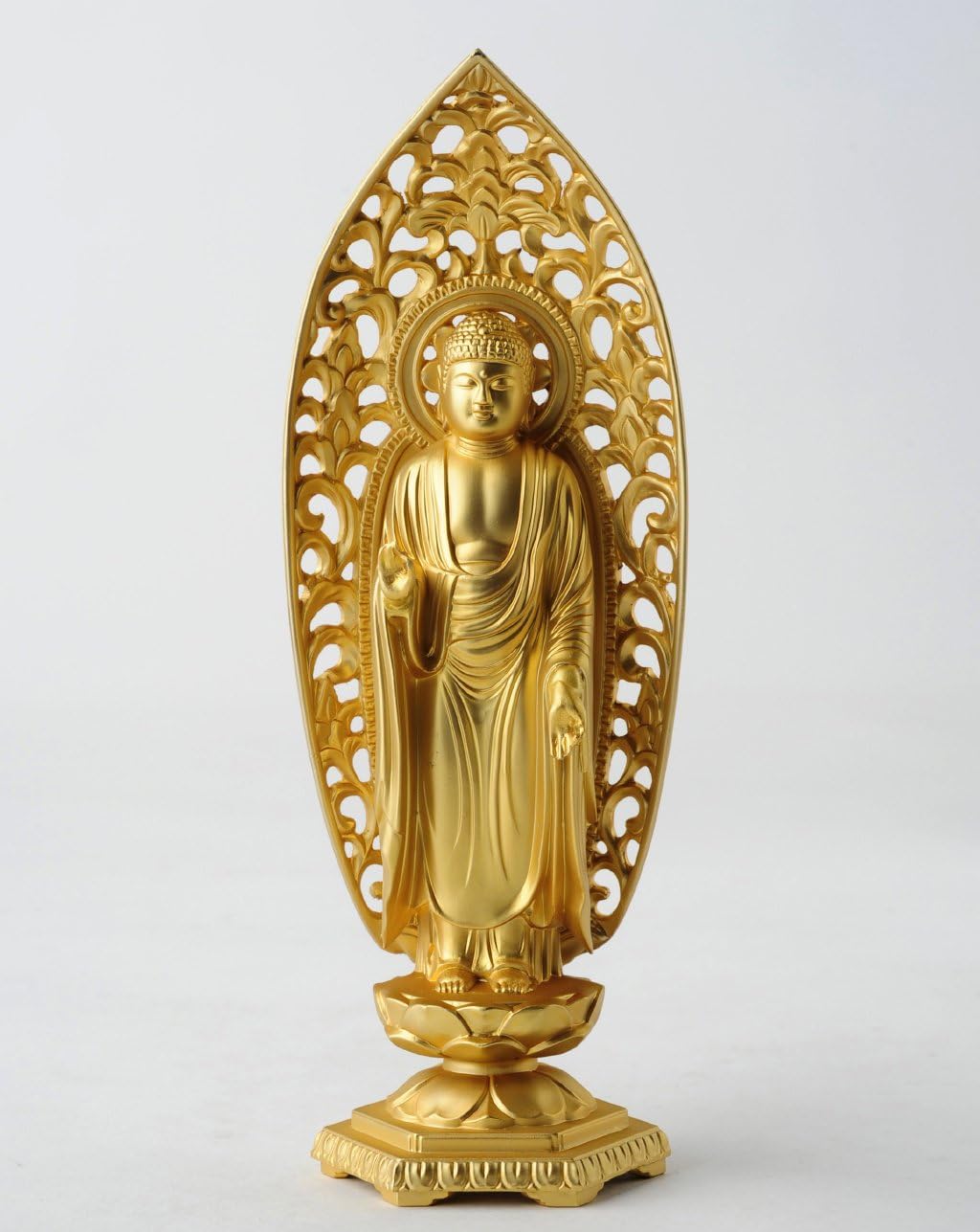 仏師 牧田秀雲作 銅鍍金 水子地蔵菩薩 仏像 置物 N 4389