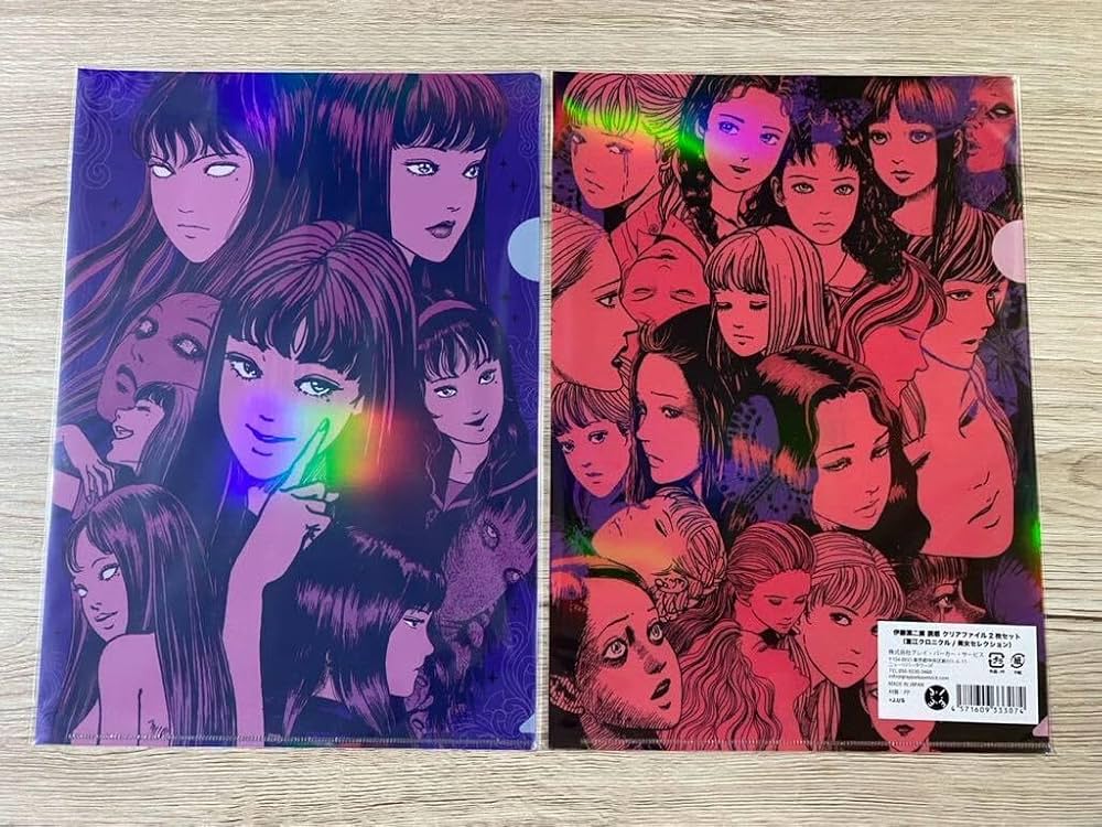 Amazon.co.jp: クリアファイル2枚セット 伊藤潤二展 誘惑 JUNJI ITO