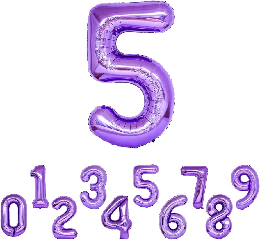 Amazon | パープル 誕生日 数字 バルーン 1PCS 紫い むらさき ナンバー