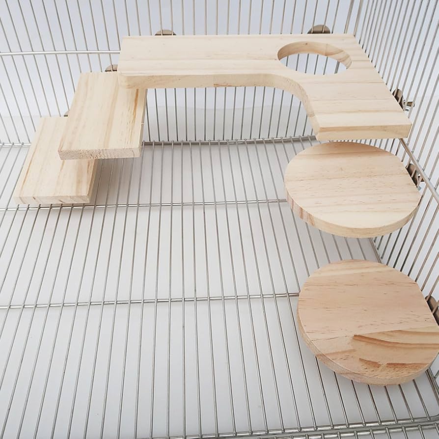 Amazon | ピュアシーク チンチラステップ 木製コーナーステージ デグー