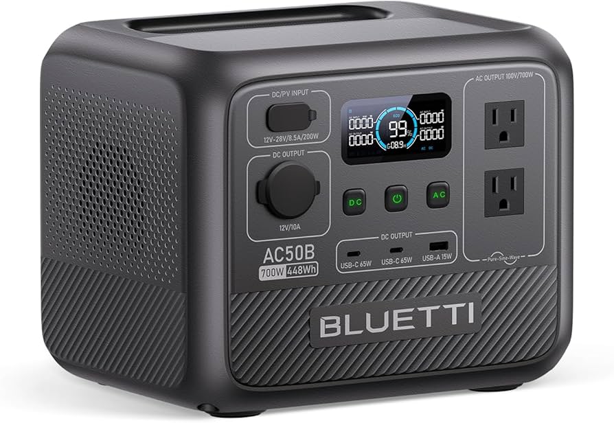 Amazon.co.jp: BLUETTI ポータブル電源 AC50B 448Wh/700W 急速充電 APP