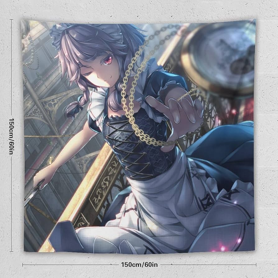 Amazon.co.jp: タペストリー 東方シリーズ 十六夜咲夜 可愛い 装飾布