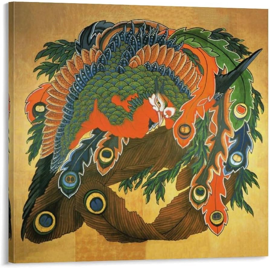 激レア！豪快な絵付け 中国南方窯 鳳凰図？皿 割れ、カケなし 激