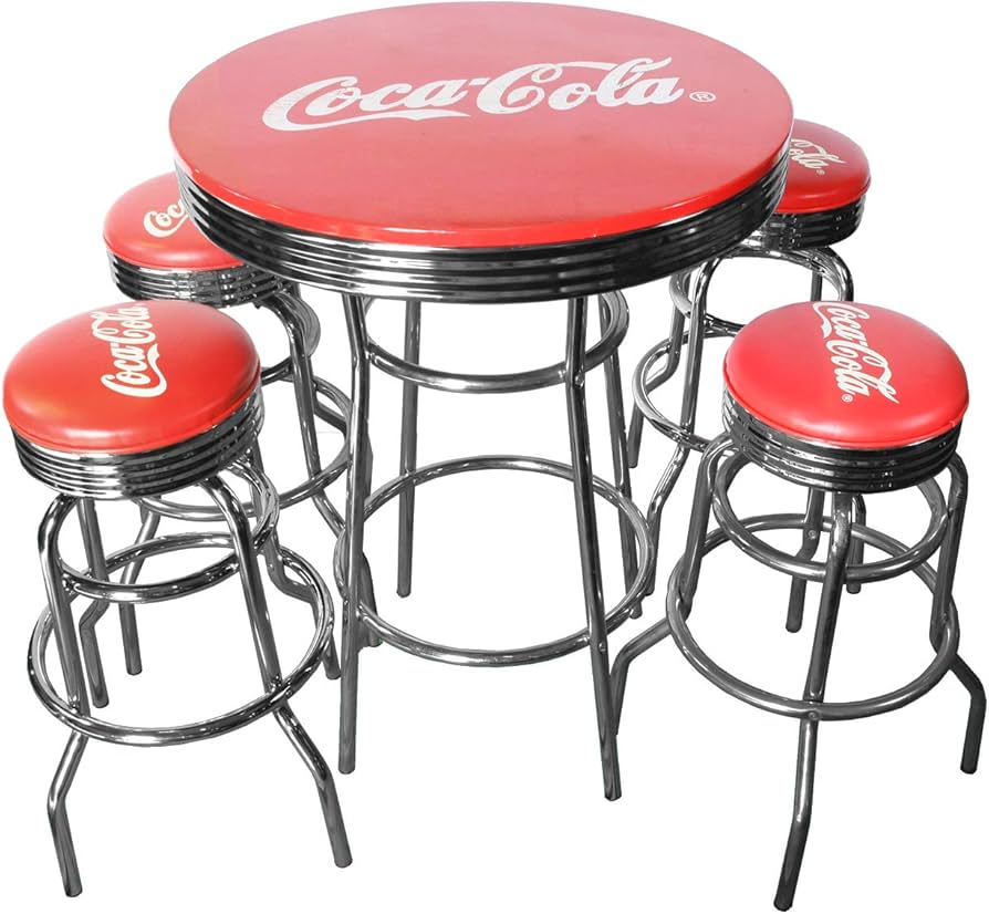 Coca-Cola コカ・コーラ ペール缶スツール 椅子 4個セット Coca-Cola