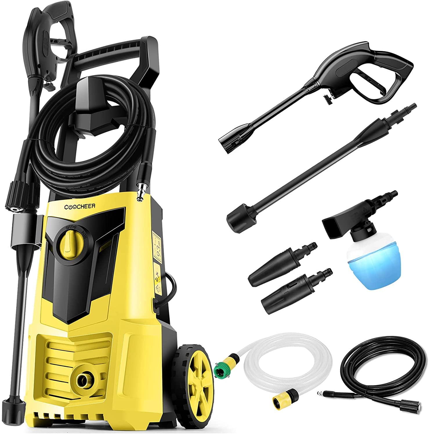 Amazon.co.jp: Homdox 1500W 高圧洗浄機 最大吐出圧力12MPa 50Hz/60Hz