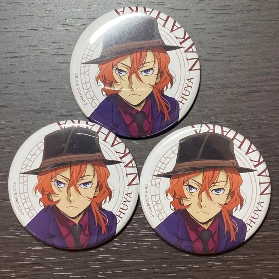 文豪ストレイドッグス 文スト 缶バッジ 中原中也 中原 AGF バイクの日