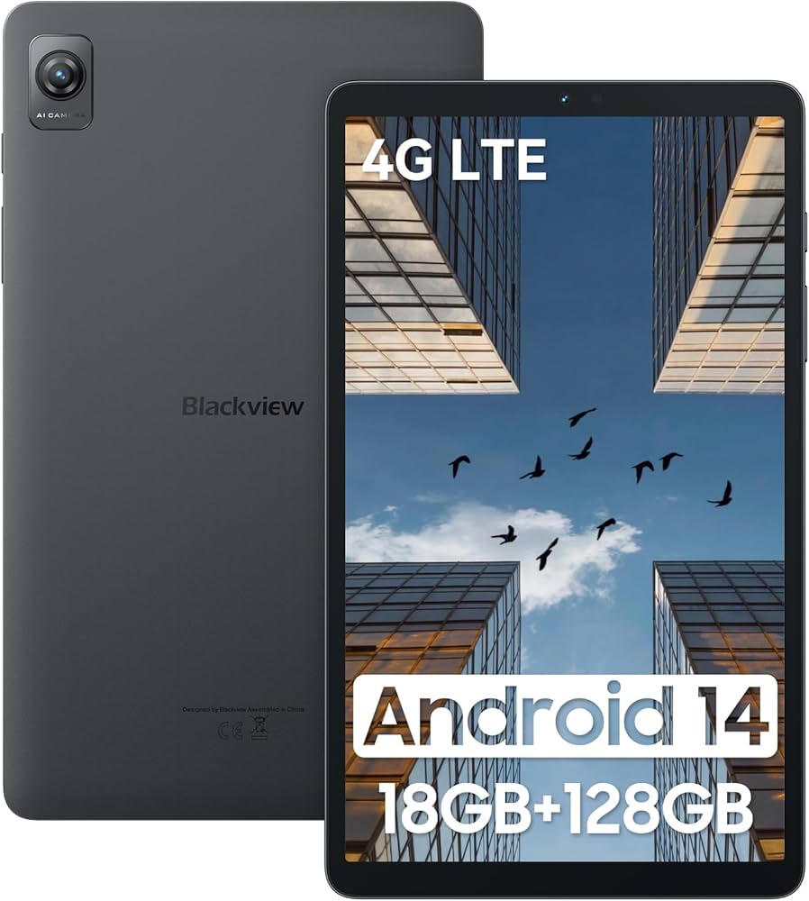 Blackview Tablet 8 Inch Tab60 Android 14 Tablets,18GB+128GB/2TB