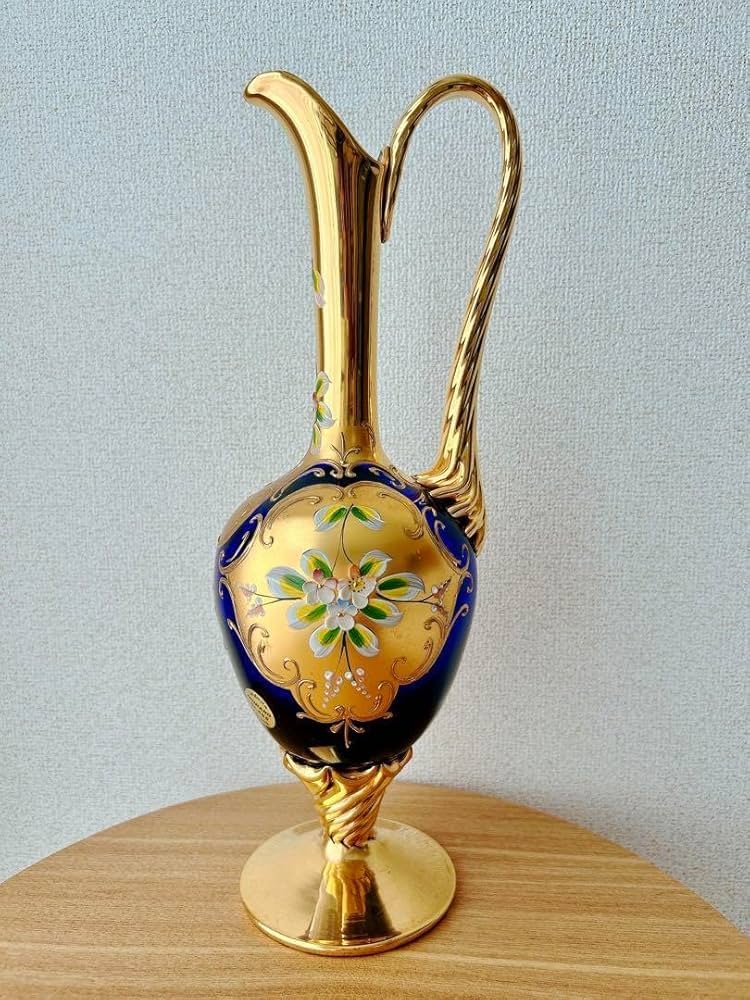 Amazon.co.jp: ベネチアングラス ムラーノガラス 花瓶 水差し 一点物