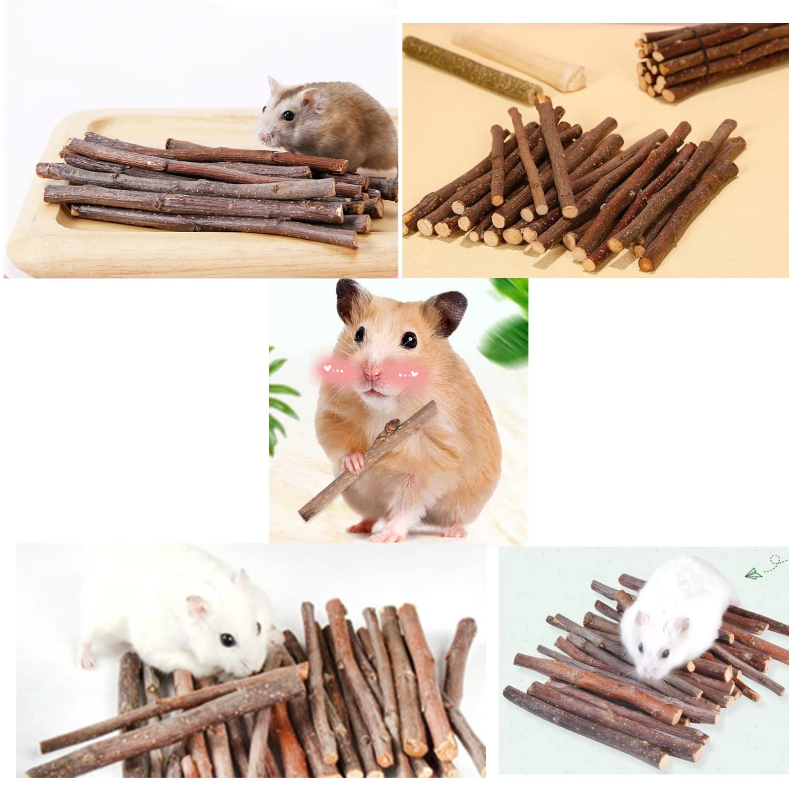 ロングタイプ75g20本前後、乾燥梨の木、小動物デグーハムスター