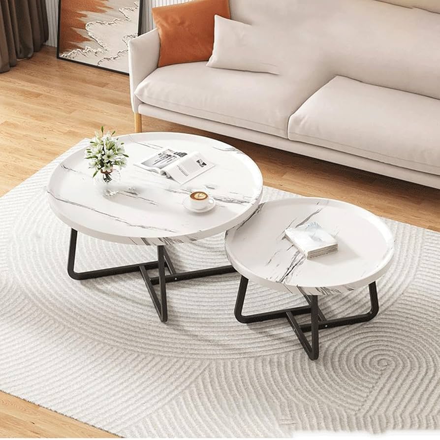 サイドテーブル ネストテーブル ツインテーブル 2個セット ブラウン