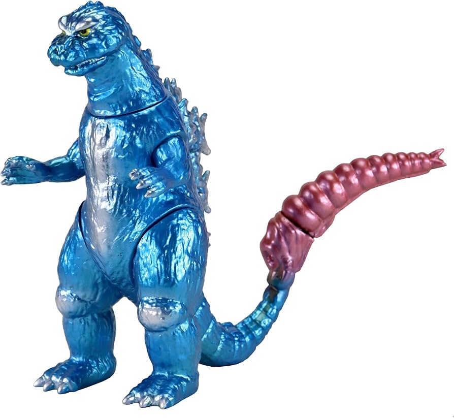 新品・未開封】ファンタジートイズ ゴジラ ソフビ レトロブルー 3体