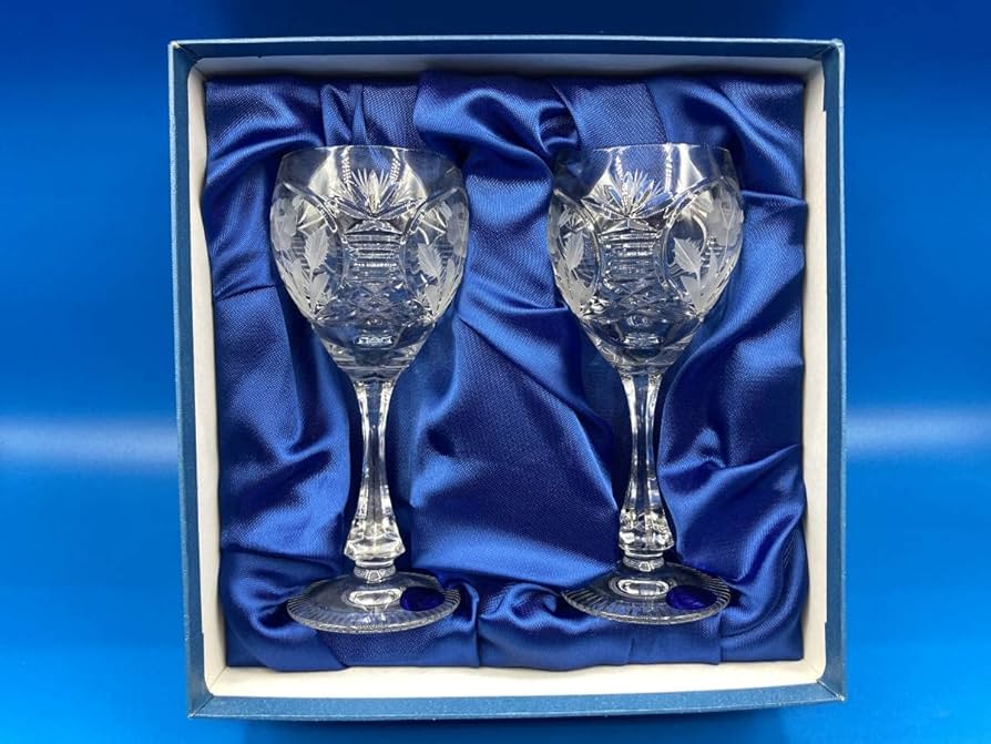 Y2225-1 ドイツ製 ドレスデンクリスタル コンポート ブルー 【公式通販】