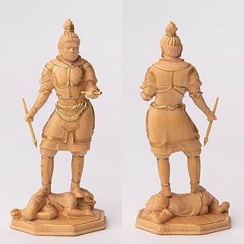 Amazon.co.jp: 極小仏 四天王立像 4体セット（木製：ツゲ）＿仏像