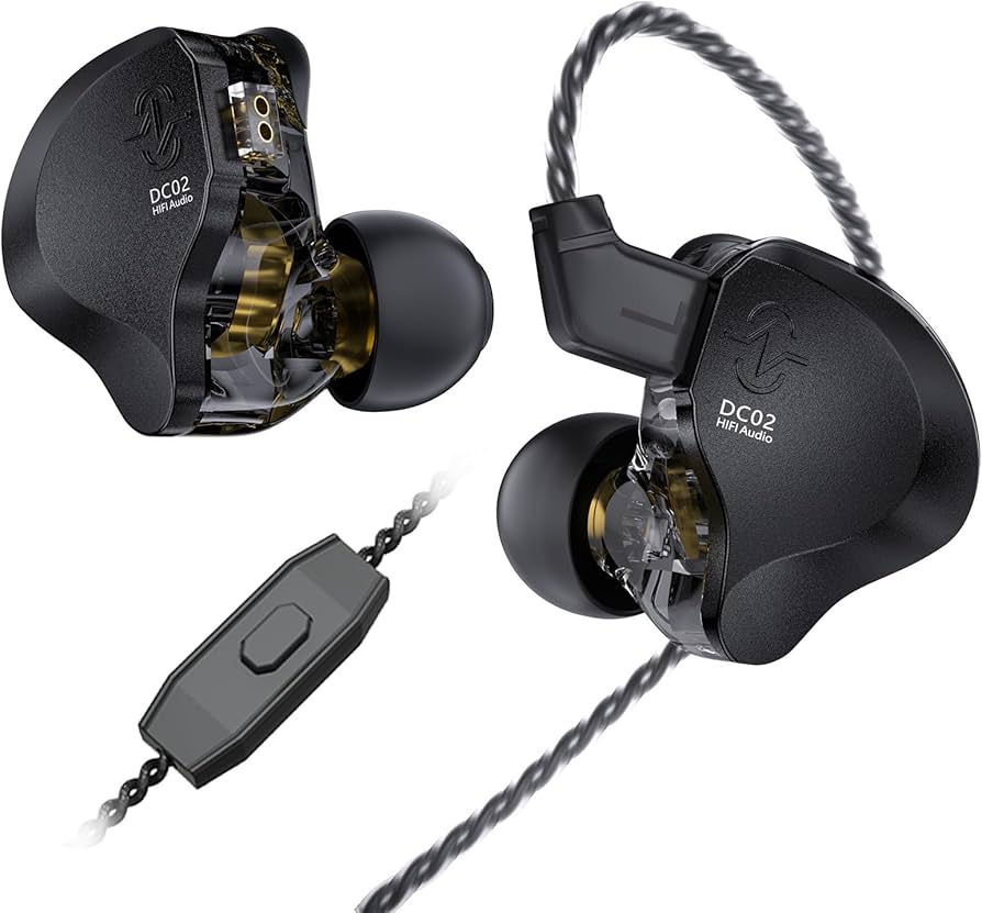Amazon.com: CCZ DC02 Gaming Earbuds Wired IEM with Microphone, in