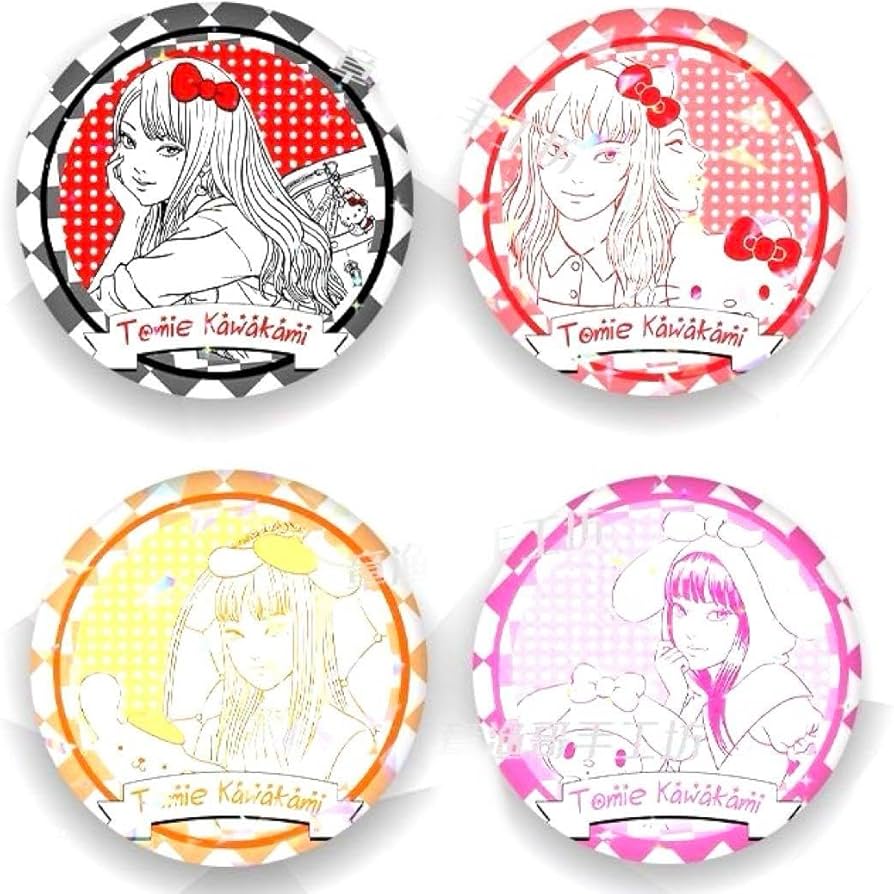 伊藤潤二 トレーディングメタリック缶バッジ GIRLS (富江) 8個セット