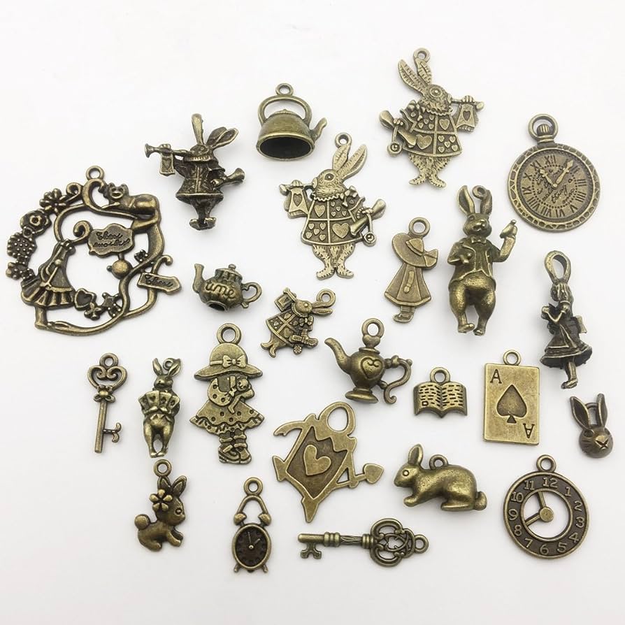 Amazon.com: iloveDIYbeads 40pcs Antique Bronze Alice in Wonderland