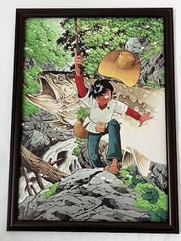 釣りキチ三平 B4サイズ ポスター 額付き 矢口高雄 17 ムツゴロウ