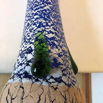 Amazon.co.jp: 琉球ガラス 稲嶺盛吉 土紋花入 一品物 サイン入り木箱