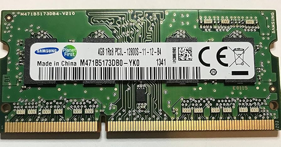 Samsung ram Memory 4GB (1 x 4GB) DDR3 PC3-12800,1600MHz, 204 PIN