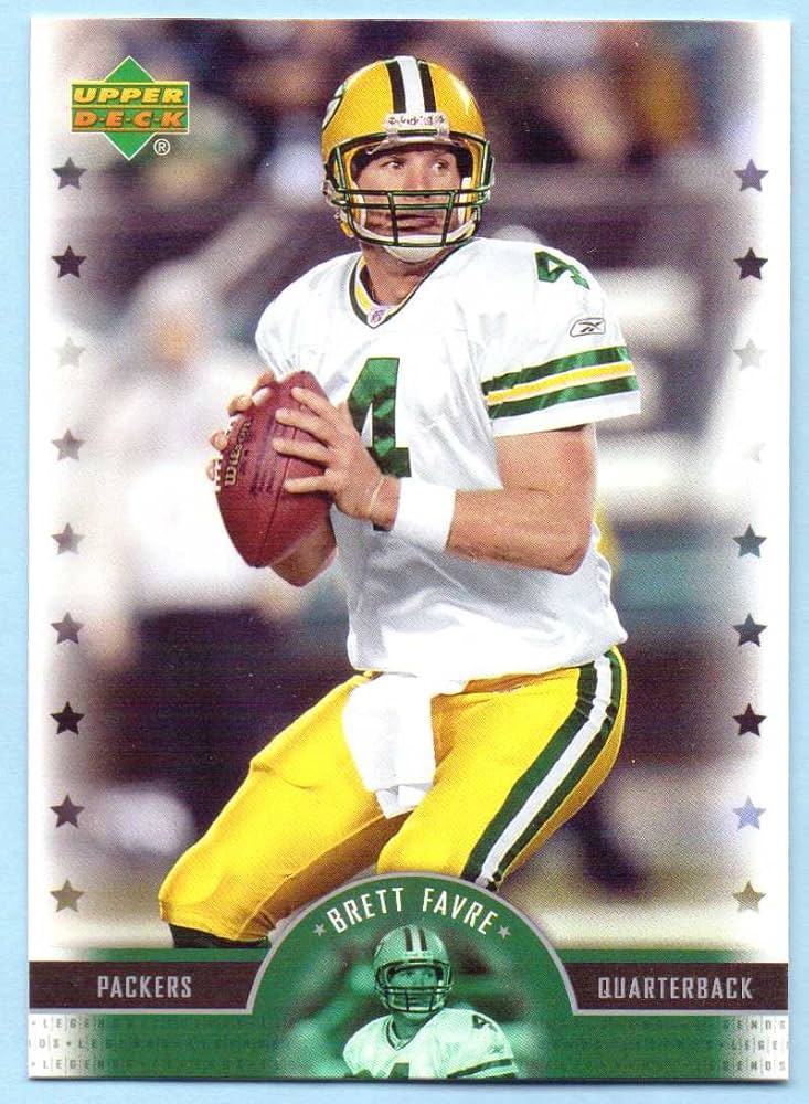 Brett Favre 2005 UD NFL Legends Football Card #8 - Green Bay