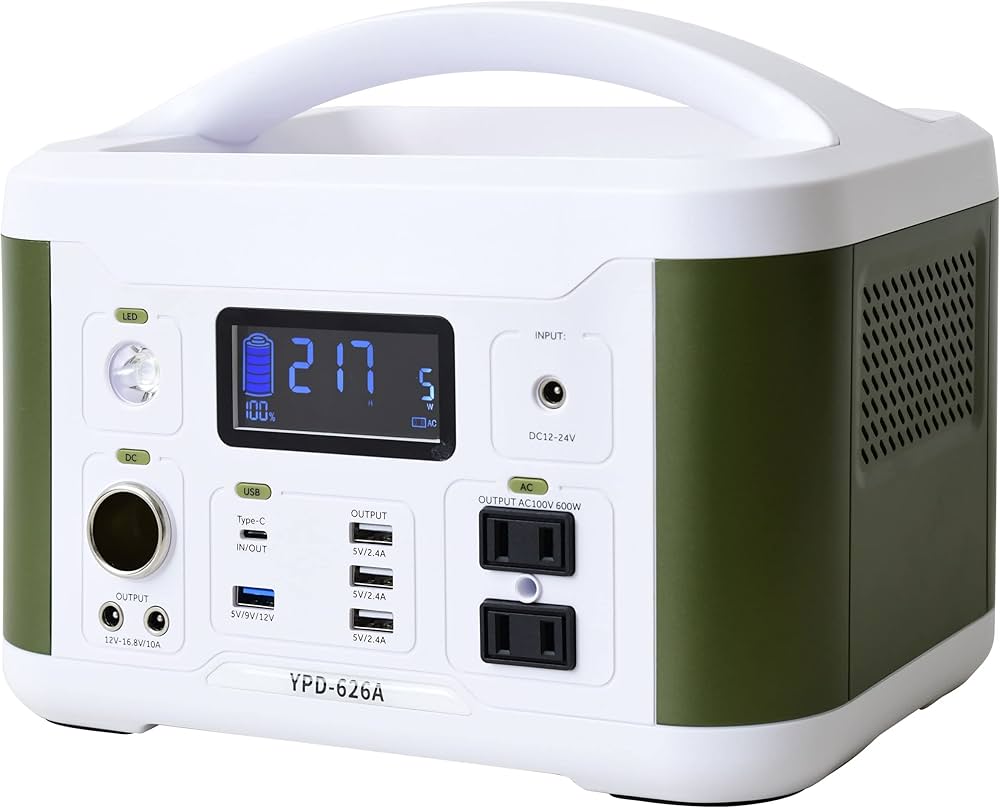 ポータブル電源】大容量 174000mAh 626.4Wh 非常用 アウトドア