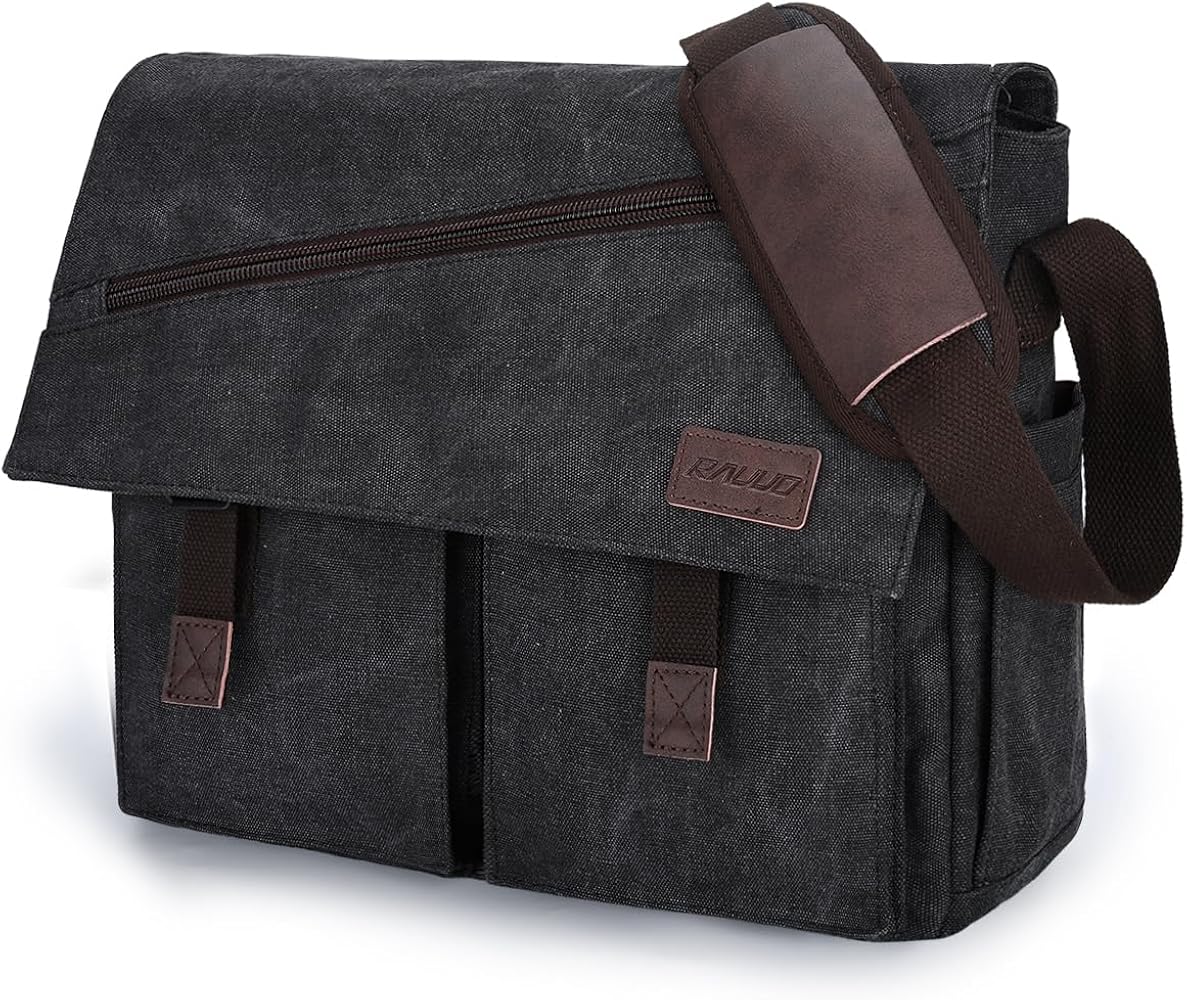 Amazon.com | Messenger Bag For Men,Water Resistant Unisex Canvas