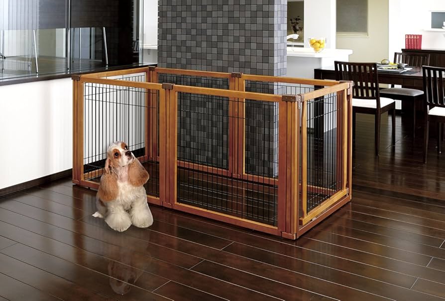 Amazon | リッチェル ペット用 木製3WAYサークル 6面90H ブラウン