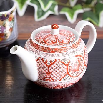 煎茶道具 赤絵 金襴手 急須 九谷焼 相上芳景 共箱 工芸品 茶