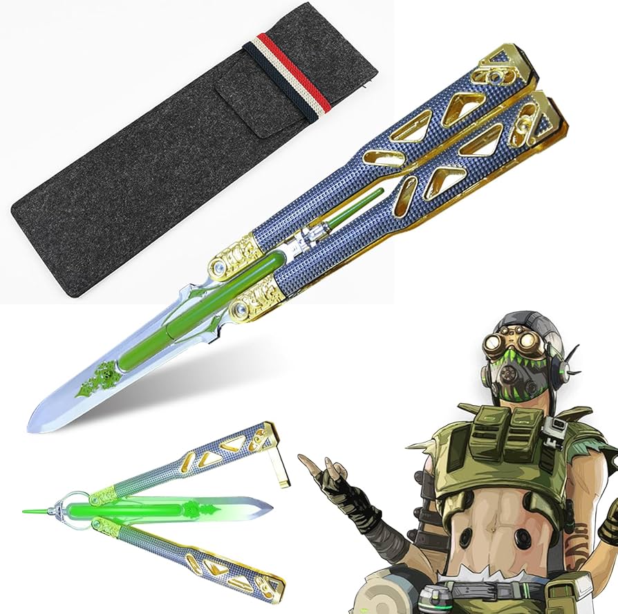 Amazon.co.jp: バタフライナイフ オクタン apexグッズ 家宝 21cm 蛍光