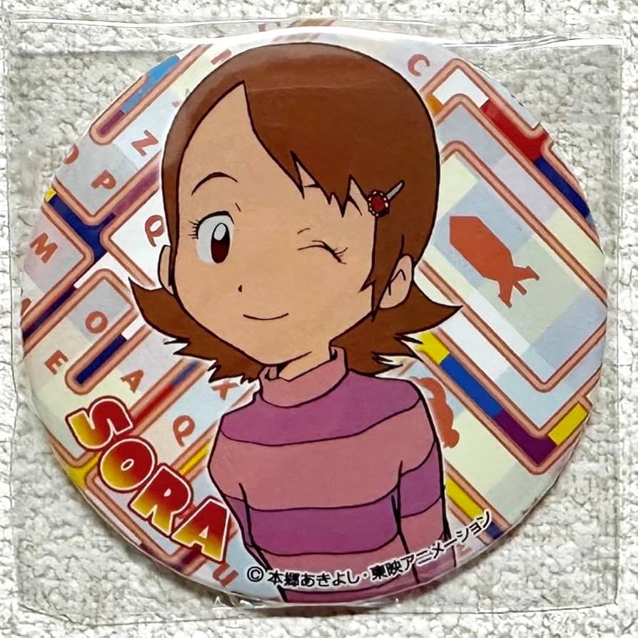 デジモンアドベンチャー ぼくらのウォーゲーム ドでか缶バッジ 武之内空