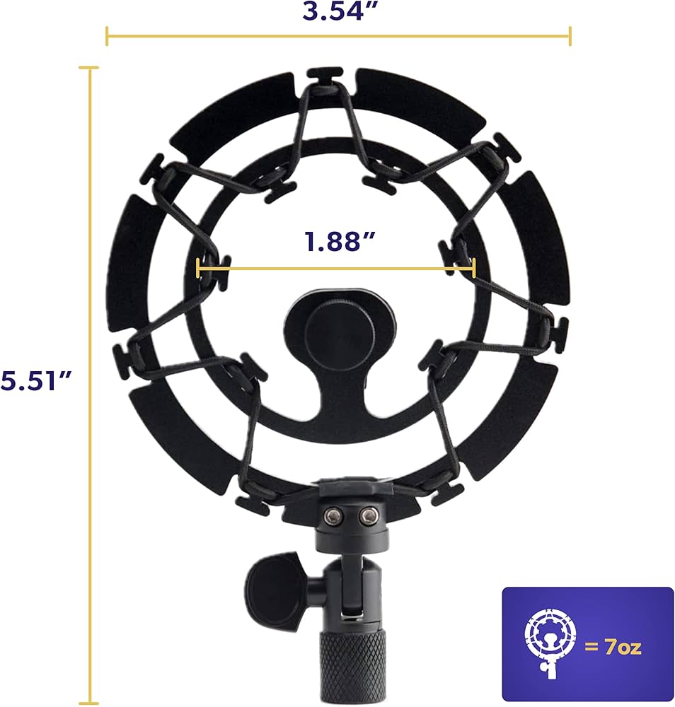 Amazon | Auphonix ショックマウント Blue Yeti and Snowball マイク用